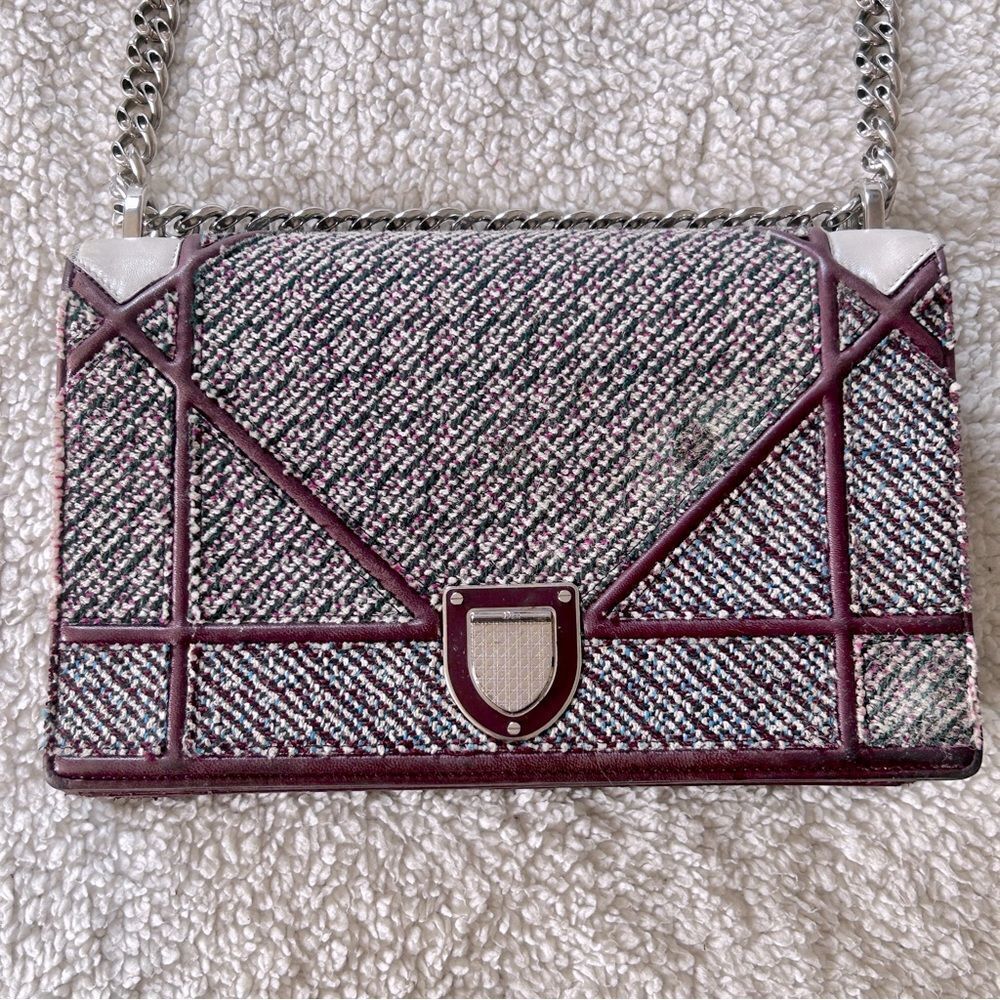 Dior Tweed Diorama Shoulder Bag w/ COA - Picture 2 of 16